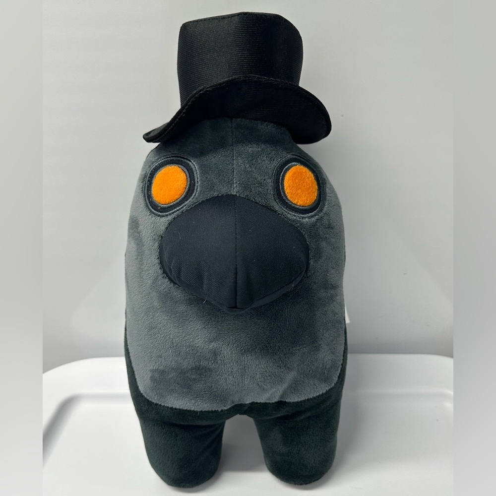 Toikido Among Us Black Crewmate Plush Toy with Top Hat 12'' Stuffed Animal